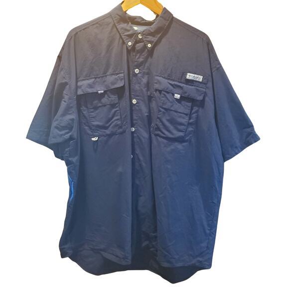 Columbia Other - Columbia PFG Fishing Shirt Men Sz‎ XL Tall Blue Button Up Vented Pockets